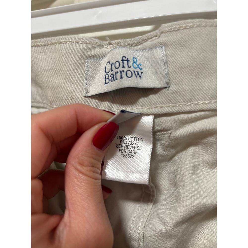 Croft & Barrow Men's Beige Side Elastic Cargo Shorts 46 - Picture 7 of 8